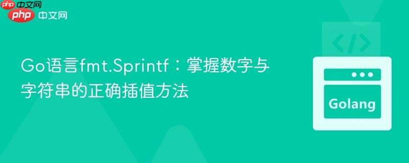 Go语言fmt.Sprintf：掌握数字与字符串的正确插值方法