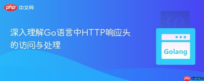 深入理解Go语言中HTTP响应头的访问与处理