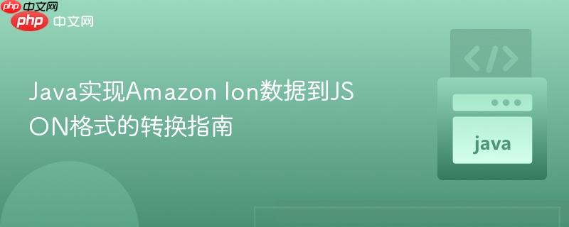 java实现amazon ion数据到json格式的转换指南