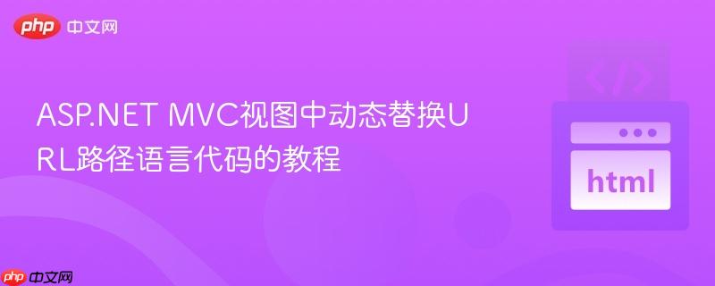 ASP.NET MVC视图中动态替换URL路径语言代码的教程