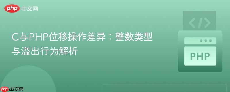 C与PHP位移操作差异：整数类型与溢出行为解析