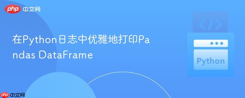 在Python日志中优雅地打印Pandas DataFrame