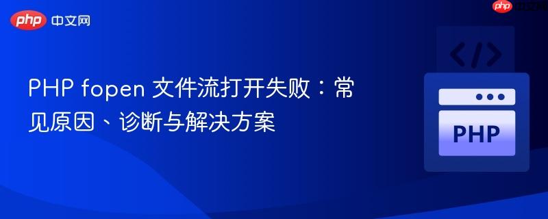 PHP fopen 文件流打开失败：常见原因、诊断与解决方案