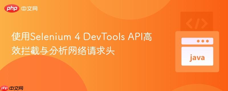 使用Selenium 4 DevTools API高效拦截与分析网络请求头