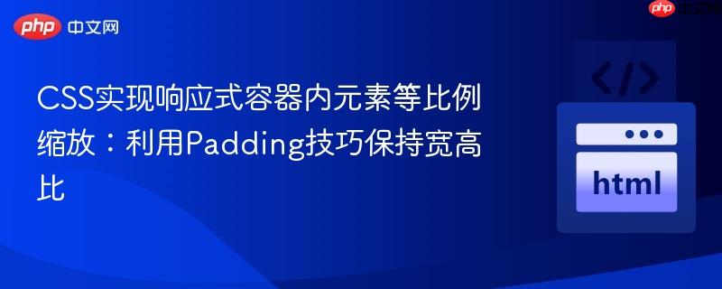 CSS实现响应式容器内元素等比例缩放：利用Padding技巧保持宽高比