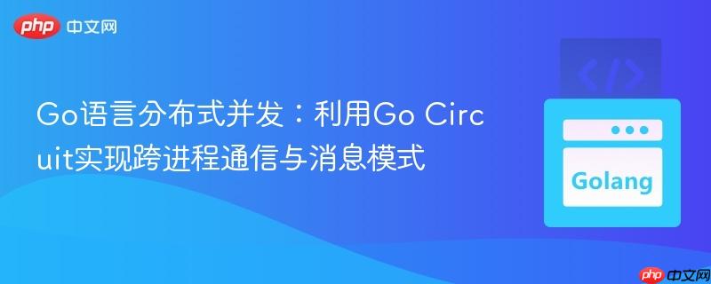 Go语言分布式并发：利用Go Circuit实现跨进程通信与消息模式