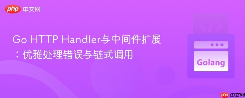 Go HTTP Handler与中间件扩展：优雅处理错误与链式调用