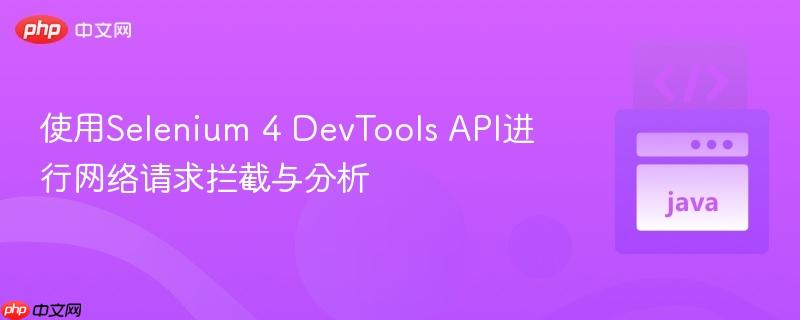 使用Selenium 4 DevTools API进行网络请求拦截与分析