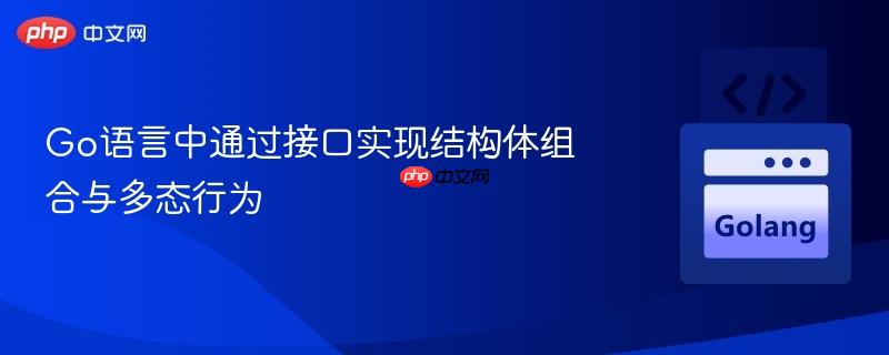 Go语言中通过接口实现结构体组合与多态行为