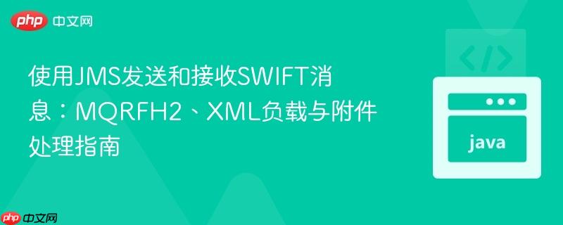 使用JMS发送和接收SWIFT消息：MQRFH2、XML负载与附件处理指南