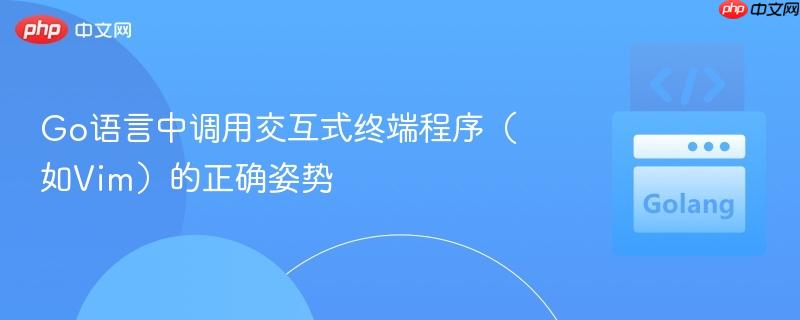 Go语言中调用交互式终端程序（如Vim）的正确姿势