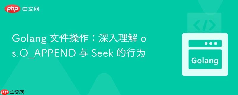 Golang 文件操作：深入理解 os.O_APPEND 与 Seek 的行为