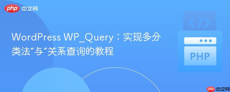 WordPress WP_Query：实现多分类法“与”关系查询的教程