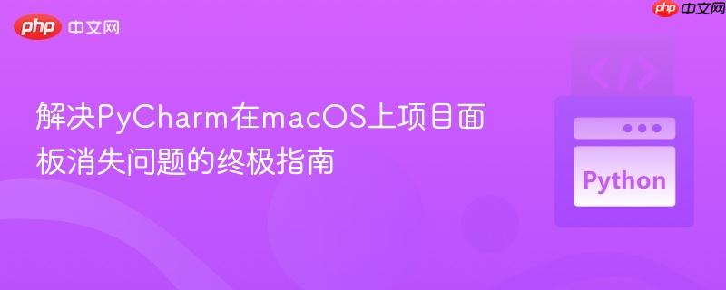 解决PyCharm在macOS上项目面板消失问题的终极指南
