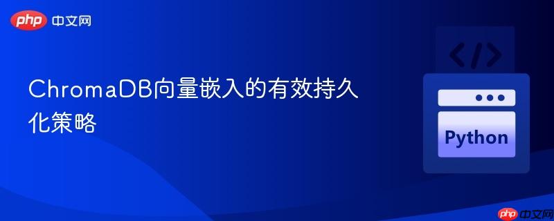 ChromaDB向量嵌入的有效持久化策略