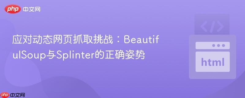 应对动态网页抓取挑战：BeautifulSoup与Splinter的正确姿势