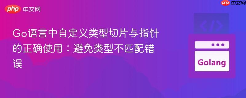 Go语言中自定义类型切片与指针的正确使用：避免类型不匹配错误