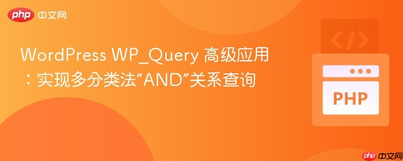 WordPress WP_Query 高级应用：实现多分类法“AND”关系查询
