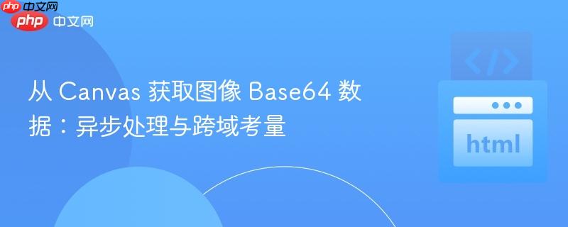 从 Canvas 获取图像 Base64 数据：异步处理与跨域考量