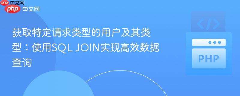 获取特定请求类型的用户及其类型：使用SQL JOIN实现高效数据查询
