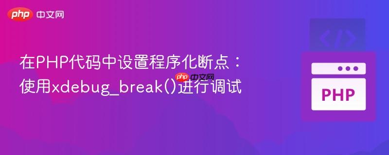 在PHP代码中设置程序化断点：使用xdebug_break()进行调试