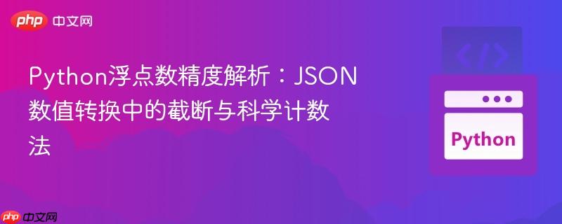 Python浮点数精度解析：JSON数值转换中的截断与科学计数法