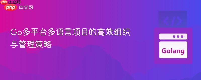 Go多平台多语言项目的高效组织与管理策略