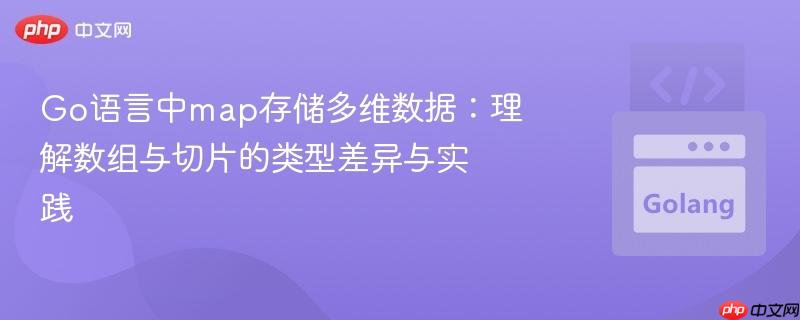 Go语言中map存储多维数据：理解数组与切片的类型差异与实践