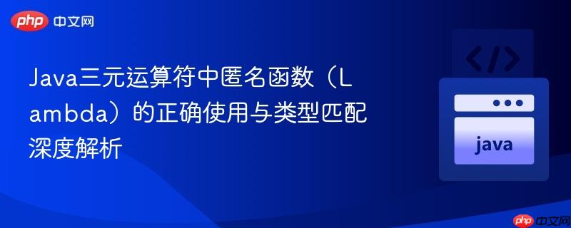 Java三元运算符中匿名函数（Lambda）的正确使用与类型匹配深度解析