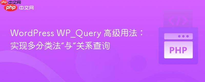 wordpress wp_query 高级用法：实现多分类法“与”关系查询