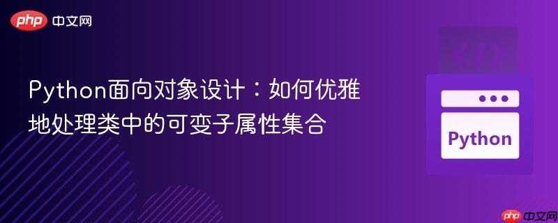 Python面向对象设计：如何优雅地处理类中的可变子属性集合