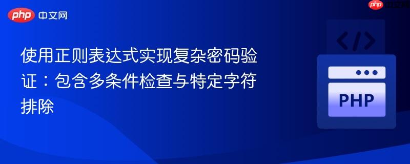使用正则表达式实现复杂密码验证：包含多条件检查与特定字符排除