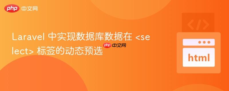 Laravel 中实现数据库数据在  标签的动态预选