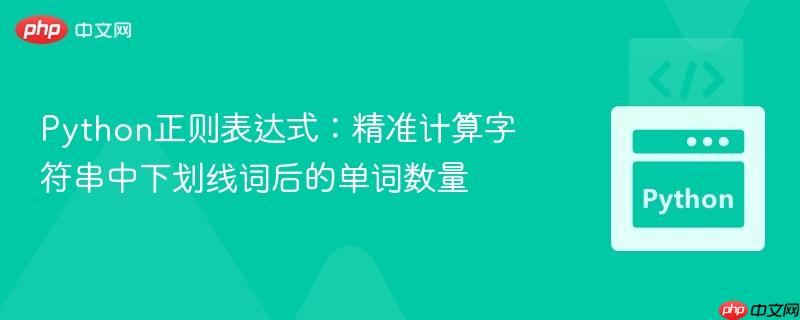 Python正则表达式：精准计算字符串中下划线词后的单词数量