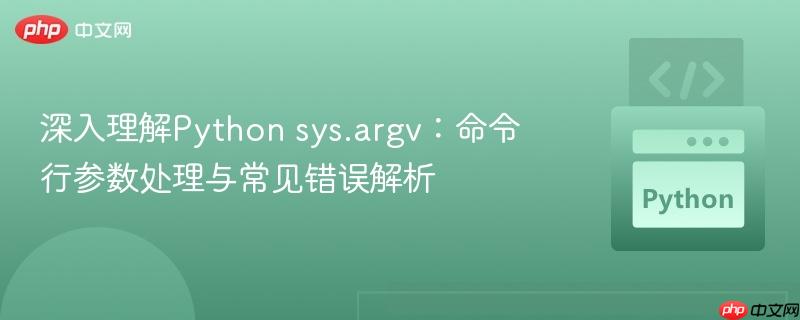 深入理解Python sys.argv：命令行参数处理与常见错误解析