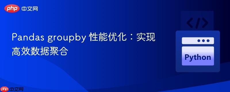 Pandas groupby 性能优化：实现高效数据聚合
