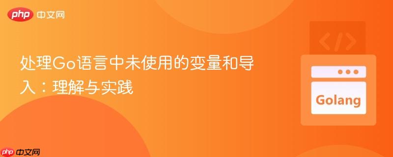 处理Go语言中未使用的变量和导入：理解与实践