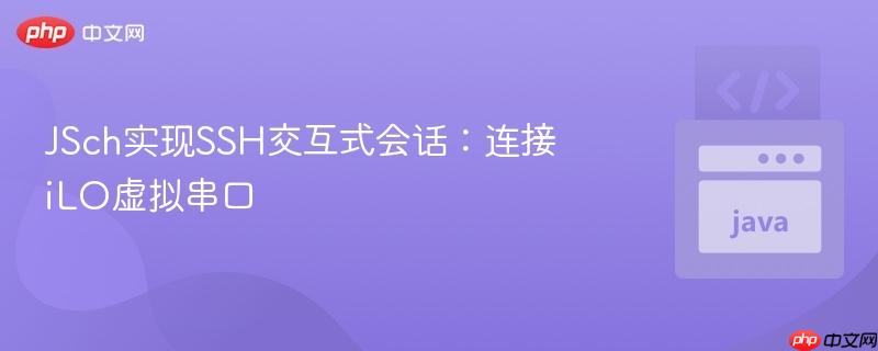 JSch实现SSH交互式会话：连接iLO虚拟串口
