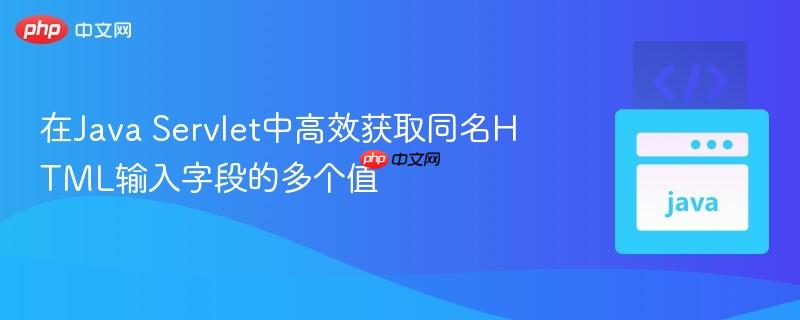 在Java Servlet中高效获取同名HTML输入字段的多个值