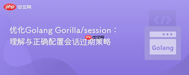 优化Golang Gorilla/session：理解与正确配置会话过期策略