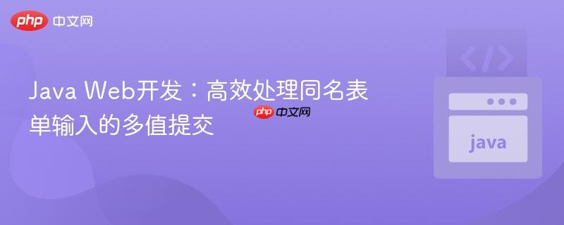 Java Web开发：高效处理同名表单输入的多值提交