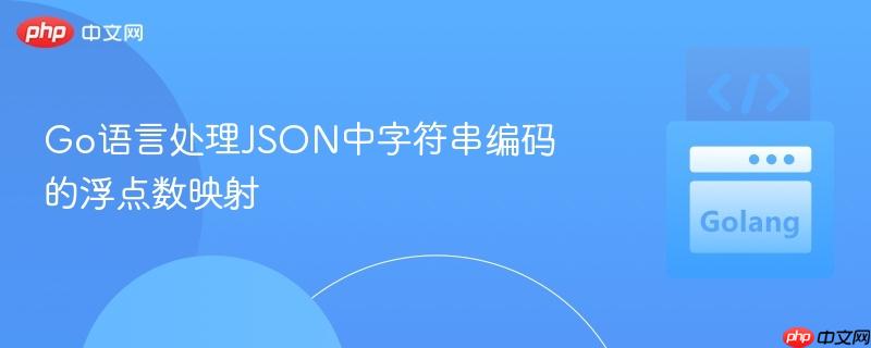 Go语言处理JSON中字符串编码的浮点数映射