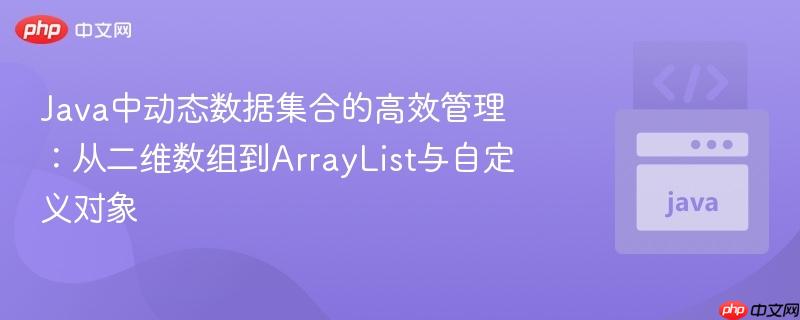 Java中动态数据集合的高效管理：从二维数组到ArrayList与自定义对象
