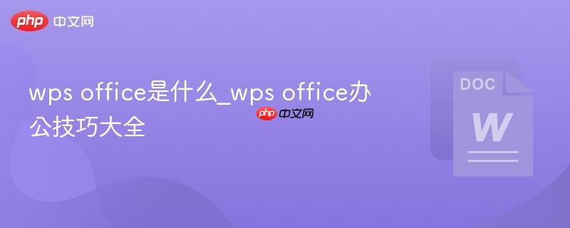 wps office是什么_wps office办公技巧大全