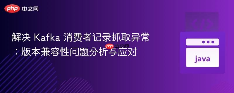 解决 Kafka 消费者记录抓取异常：版本兼容性问题分析与应对
