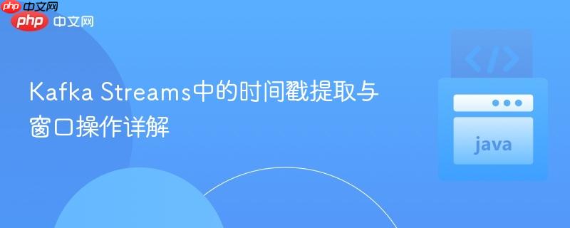 Kafka Streams中的时间戳提取与窗口操作详解