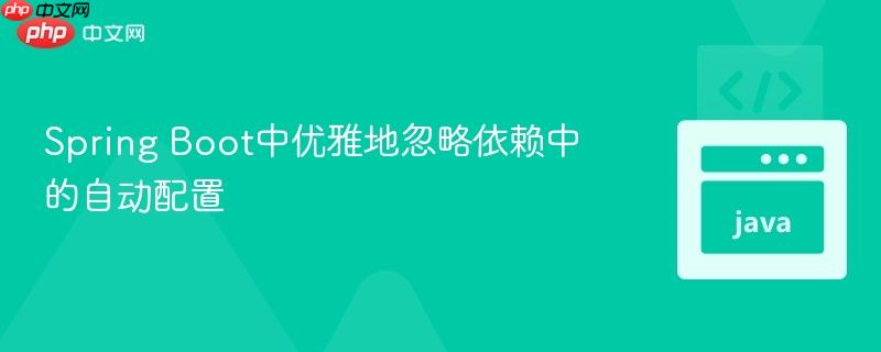 Spring Boot中优雅地忽略依赖中的自动配置