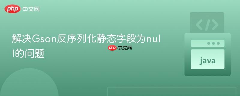 解决Gson反序列化静态字段为null的问题