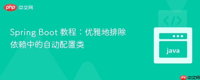 Spring Boot 教程：优雅地排除依赖中的自动配置类