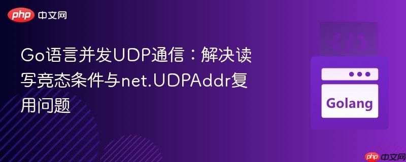 Go语言并发UDP通信：解决读写竞态条件与net.UDPAddr复用问题